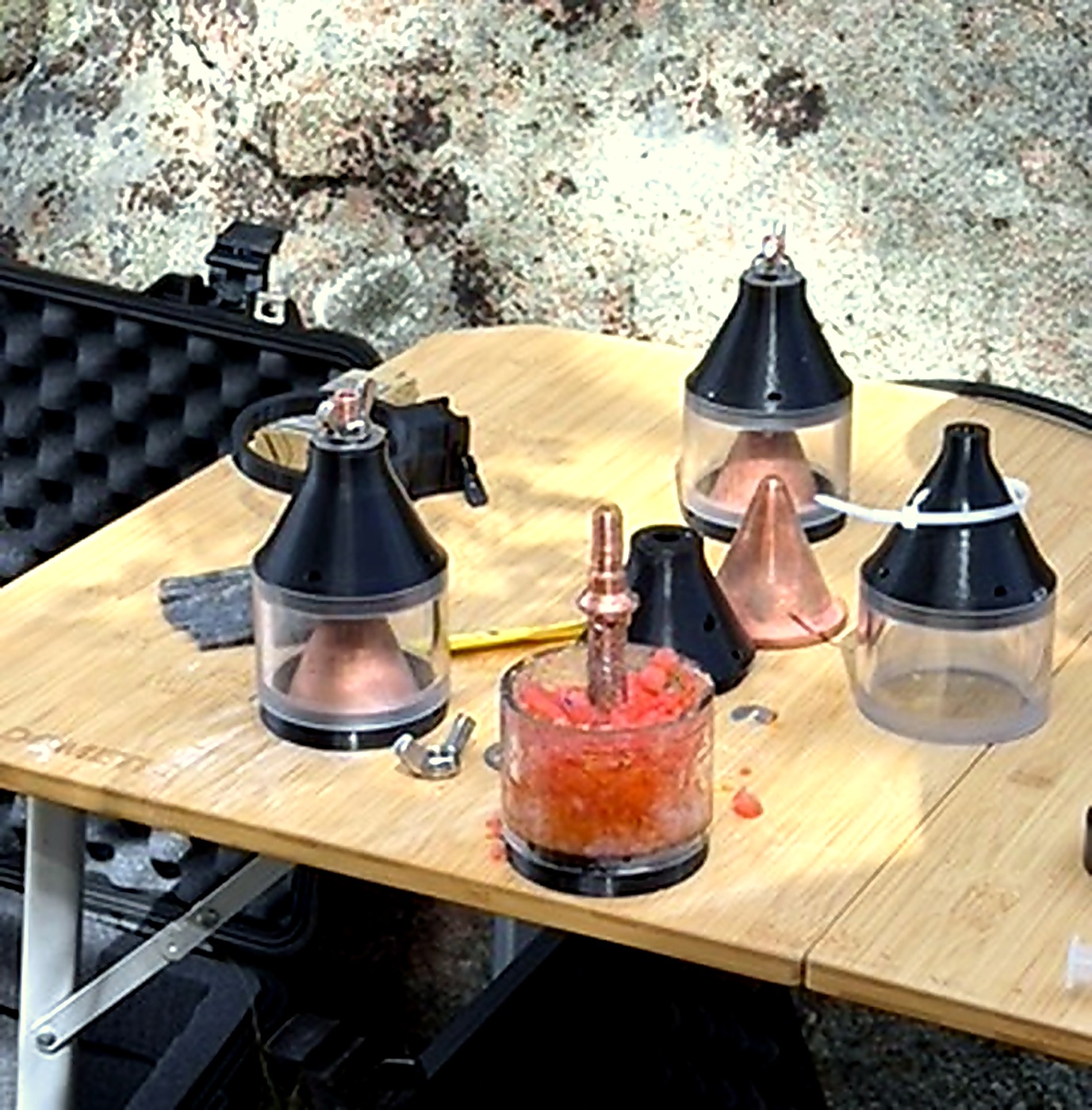 Two-part binary liquid loading — company test photo